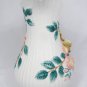 Fitz and Floyd Classics White Pitcher Vase Pink Floral Butterfly Vine Handle 10"
