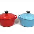 Chef's Elements Set of 2 Multicolored Mini Casserole Dishes Stoneware 8 Oz Chef's Elements Set of 2 Multicolored Mini Casserole Dishes Stoneware 8 Oz