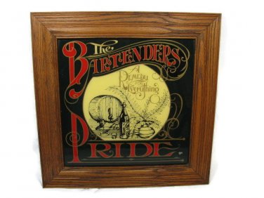Hensley Co The Bartenders Pride A Remedy For Everything Picture Wood Frame Sign