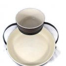 Parini 2 Tier Chip & Dip Serving Tray Set With Rack Brown/Cream Parini 2 Tier Chip & Dip Serving Tray Set With Rack Brown/Cream