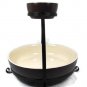 Parini 2 Tier Chip & Dip Serving Tray Set With Rack Brown/Cream