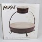 Parini 2 Tier Chip & Dip Serving Tray Set With Rack Brown/Cream