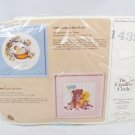 The Creative Circle Little Buddies Bear & Duck Embroidery Kit #1432 9" x 9"