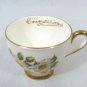 Taylor & Kent Tea Cup and Saucer Set White Floral Roses Fine China