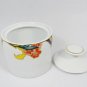 American Atelier Canton Road Creamer & Lidded Sugar Bowl Set Floral Green Leaves