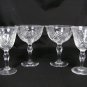 Stuart England Crystal Glass 4 Stemware Water Wine Goblets 5 1/8"
