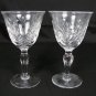 Stuart England Crystal Glass 4 Stemware Water Wine Goblets 5 1/8"