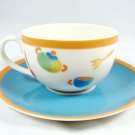Villeroy & Boch Desco Citta & Campagna Porcelain Cup and Saucer Set Villeroy & Boch Desco Citta & Campagna Porcelain Cup and Saucer Set