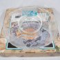 Crystal Clear Studios Seabreeze Frosted Glass Round 2 Pc Chip & Dip Serving Tray