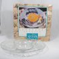 Crystal Clear Studios Seabreeze Frosted Glass Round 2 Pc Chip & Dip Serving Tray