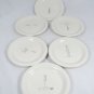 Williams Sonoma Set of Six Corkscrew Pattern Canape Desert Appetizer Plates 6"