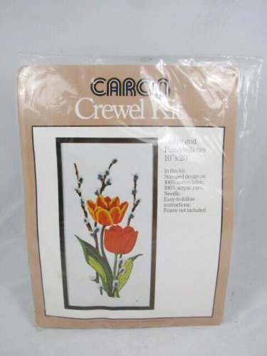 Carron Crewel Embroidery Kit Tulips and Pussywillows 10" x 20" 6358