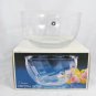 Colony Dominique Crystal Clear Salad Serving Bowl Swirl Optic Handmade 9 1/2"