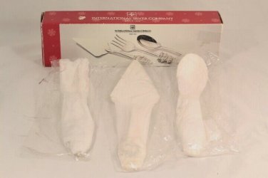 International Silver Co Holiday Joy 3Pc Serving Set Silver Plated 11 3/4"