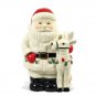 Lenox Holiday Santa & Deer Covered Candy Dish 6.5 Inch