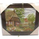 Gobelin Wolle Rodel Ideal Gift Village Scene Photo Handicraft Kit Wood Frame