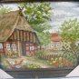 Gobelin Wolle Rodel Ideal Gift Village Scene Photo Handicraft Kit Wood Frame