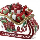 Charter Club Grand Buffet Tartan Plaid Holiday Sleigh Cookie Jar Storage