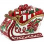 Charter Club Grand Buffet Tartan Plaid Holiday Sleigh Cookie Jar Storage