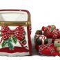 Charter Club Grand Buffet Tartan Plaid Holiday Sleigh Cookie Jar Storage