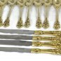 F.B. Rogers 40 Pcs Flatware Stainless Steel Gold Tone Rose W/ Wooden Case