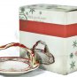 Fitz and Floyd Woodland Holiday Basket Handled Candy Dish