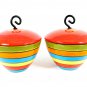 Popular Creations Rectangle Serving Tray & Dip Bowls Lidded Artisan Partyware
