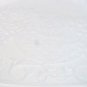 Mikasa Round Serving Hostess Dish Platter Glass Frosted Santa Sleigh Retired