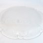 Mikasa Round Serving Hostess Dish Platter Glass Frosted Santa Sleigh Retired