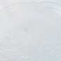 Mikasa Round Serving Hostess Dish Platter Glass Frosted Santa Sleigh Retired