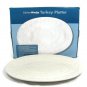 Kitchen Worthy White Turkey Embossed Oval Serving Platter Large