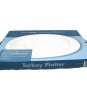 Kitchen Worthy White Turkey Embossed Oval Serving Platter Large