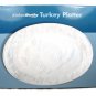 Kitchen Worthy White Turkey Embossed Oval Serving Platter Large