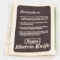 Vintage Sears Electric Carving Knife w/ Storage Case Wall Mount Model 49047780