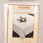 Star Dust Crochet Hand Scalloped Lace White Tablecloth 100% Polyester 60 x 104