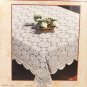 Star Dust Crochet Hand Scalloped Lace White Tablecloth 100% Polyester 60 x 104