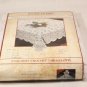 Star Dust Crochet Hand Scalloped Lace White Tablecloth 100% Polyester 60 x 104