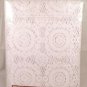 Star Dust Crochet Hand Scalloped Lace White Tablecloth 100% Polyester 60 x 104
