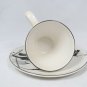 Sango Larry Laslo Black & White Cup and Saucer Set Calligraphy