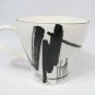 Sango Larry Laslo Black & White Cup and Saucer Set Calligraphy