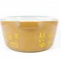Pyrex Mid Century Americana Lidded Casserole Dish Brown Gold Large 2 1/2" Qt