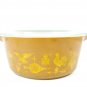 Pyrex Mid Century Americana Lidded Casserole Dish Brown Gold Large 2 1/2" Qt