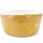 Pyrex Mid Century Americana Lidded Casserole Dish Brown Gold Large 2 1/2" Qt