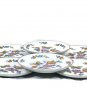 Estee Lauder Set of 6 Salad Bread Plates Butterfly Floral Chinoiserie Porcelain