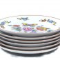 Estee Lauder Set of 6 Salad Bread Plates Butterfly Floral Chinoiserie Porcelain
