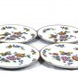 Estee Lauder Set of 6 Salad Bread Plates Butterfly Floral Chinoiserie Porcelain