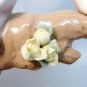 Figurine Statue 10.5 Mother & Baby Sitting On a Tree Branch & Basket of Flowers
