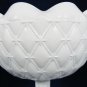 Indiana Glass Candy Compote Fruit Dish Bowl/Planter Quilted Diamond White 9"Tall
