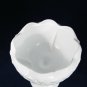 Indiana Glass Candy Compote Fruit Dish Bowl/Planter Quilted Diamond White 9"Tall