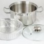 Progressive Int'l Corp 4 Qt Pasta Vegetable Multi Cooker Set Stainless Steel